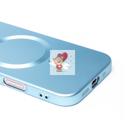 Чехол-накладка для Apple iPhone 16 (голубой) - SM020 Matte SafeMag Чехол-накладка для Apple iPhone 16 (голубой) - SM020 Matte SafeMag