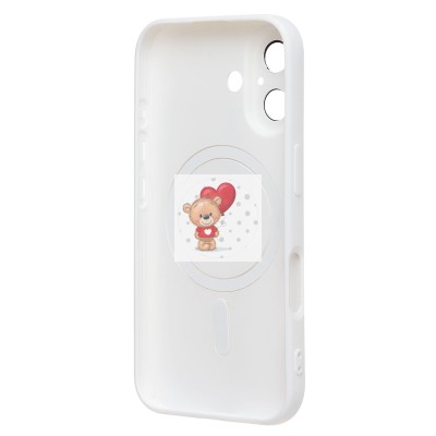 Чехол-накладка для Apple iPhone 16 (белый) - SM020 Matte SafeMag Чехол-накладка для Apple iPhone 16 (белый) - SM020 Matte SafeMag