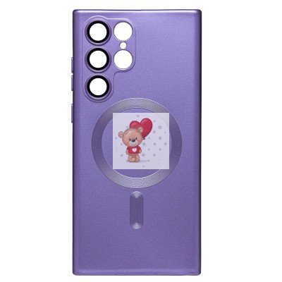 Чехол-накладка для Samsung Galaxy S22 Ultra (сиреневый) - SM020 Matte SafeMag