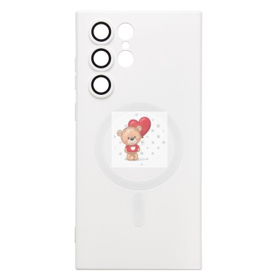 Чехол-накладка для Samsung Galaxy S22 Ultra (белый) - SM020 Matte SafeMag