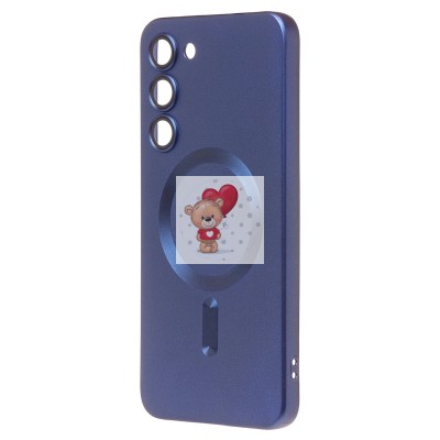 Чехол-накладка для Samsung Galaxy S23 Plus (темно-синий) - SM020 Matte SafeMag