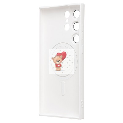 Чехол-накладка для Samsung Galaxy S23 Ultra (белый) - SM020 Matte SafeMag