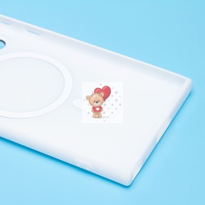 Чехол-накладка для Samsung Galaxy S23 Ultra (белый) - SM020 Matte SafeMag