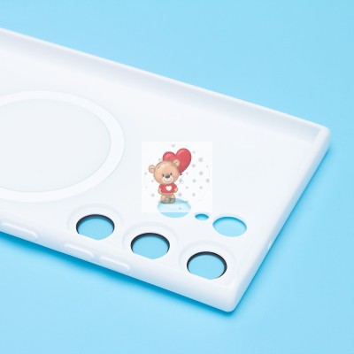 Чехол-накладка для Samsung Galaxy S23 Ultra (белый) - SM020 Matte SafeMag