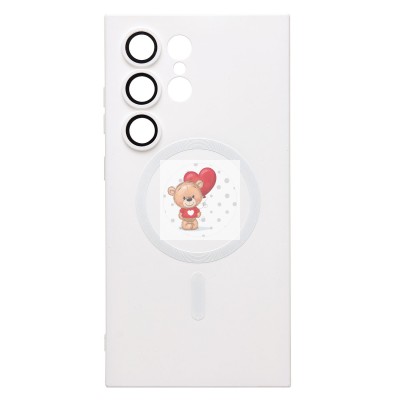 Чехол-накладка для Samsung Galaxy S24 Ultra (белый) - SM020 Matte SafeMag