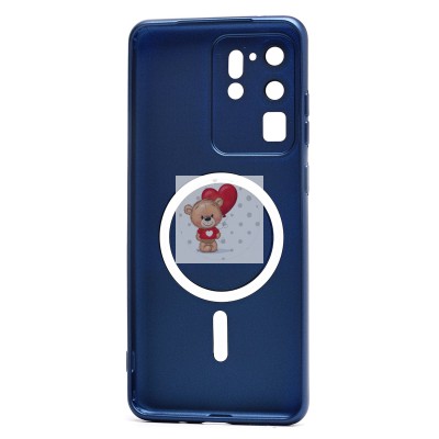 Чехол-накладка для Samsung G988 Galaxy S20 Ultra (темно-синий) - SM020 Matte SafeMag