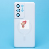 Чехол-накладка для Samsung G998 Galaxy S21 Ultra (белый) - SM020 Matte SafeMag