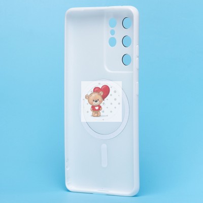 Чехол-накладка для Samsung G998 Galaxy S21 Ultra (белый) - SM020 Matte SafeMag