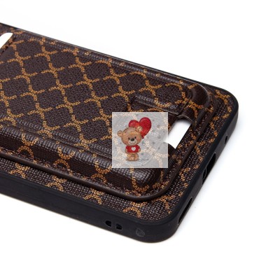 Чехол-накладка для Honor X8a (кофейный) - SM022 c картхолдером