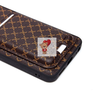 Чехол-накладка для Infinix Hot 30i (кофейный) - SM022 c картхолдером Чехол-накладка для Infinix Hot 30i (кофейный) - SM022 c картхолдером