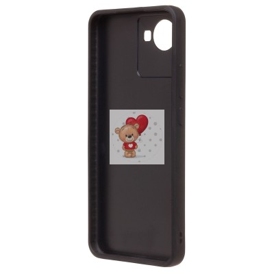 Чехол-накладка для Realme C30 (черный) - SM022 c картхолдером