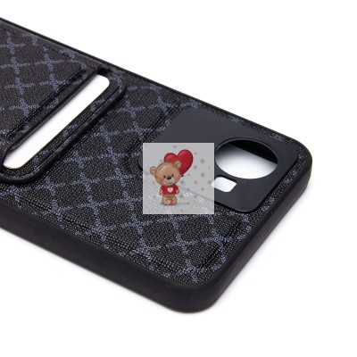 Чехол-накладка для Realme C30 (черный) - SM022 c картхолдером