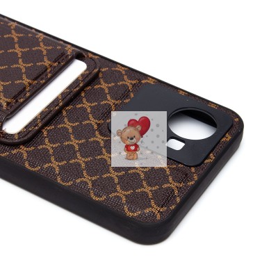 Чехол-накладка для Realme C30 (кофейный) - SM022 c картхолдером Чехол-накладка для Realme C30 (кофейный) - SM022 c картхолдером