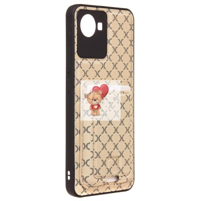 Чехол-накладка для Realme C30 (белый) - SM022 c картхолдером