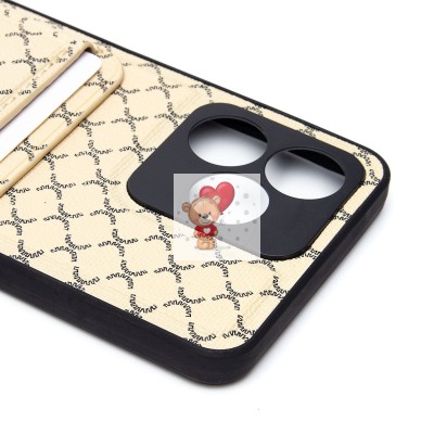 Чехол-накладка для REalme Note 50 (белый) - SM022 c картхолдером