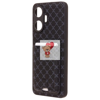 Чехол-накладка для Realme C55 (черный) - SM022 c картхолдером