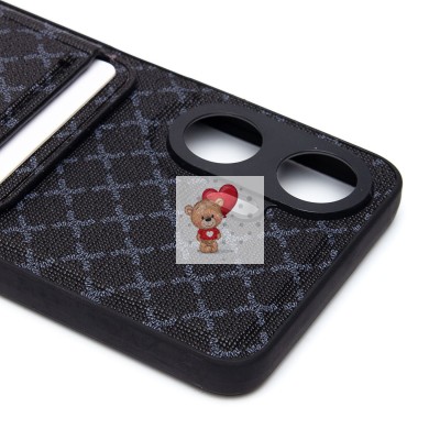 Чехол-накладка для Realme C55 (черный) - SM022 c картхолдером