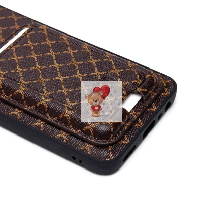 Чехол-накладка для Realme C55 (кофейный) - SM022 c картхолдером