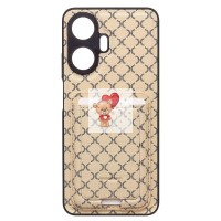 Чехол-накладка для Realme C55 (белый) - SM022 c картхолдером