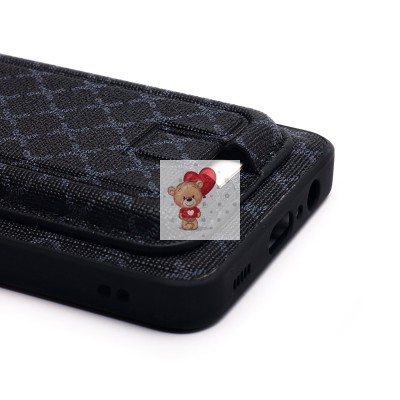 Чехол-накладка для Samsung Galaxy A12 (черный) - SM022 c картхолдером Чехол-накладка для Samsung Galaxy A12 (черный) - SM022 c картхолдером