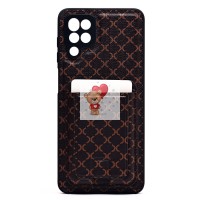 Чехол-накладка для Samsung Galaxy A12 (кофейный) - SM022 c картхолдером Чехол-накладка для Samsung Galaxy A12 (кофейный) - SM022 c картхолдером