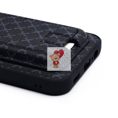 Чехол-накладка для Samsung Galaxy A14 4G (черный) - SM022 c картхолдером