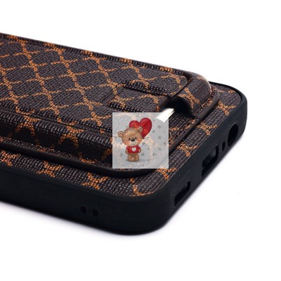 Чехол-накладка для Samsung Galaxy A14 4G (кофейный) - SM022 c картхолдером Чехол-накладка для Samsung Galaxy A14 4G (кофейный) - SM022 c картхолдером