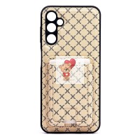 Чехол-накладка для Samsung Galaxy A14 4G (белый) - SM022 c картхолдером