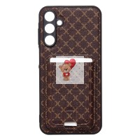 Чехол-накладка для Samsung Galaxy A15 5G (кофейный) - SM022 c картхолдером