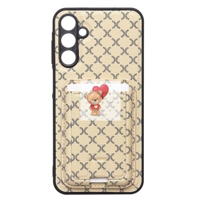 Чехол-накладка для Samsung Galaxy A15 5G (белый) - SM022 c картхолдером