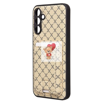 Чехол-накладка для Samsung Galaxy A15 5G (белый) - SM022 c картхолдером