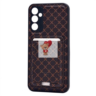 Чехол-накладка для Samsung Galaxy A34 (кофейный) - SM022 c картхолдером