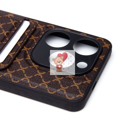 Чехол-накладка для Tecno Pop 8 (кофейный) - SM022 c картхолдером Чехол-накладка для Tecno Pop 8 (кофейный) - SM022 c картхолдером