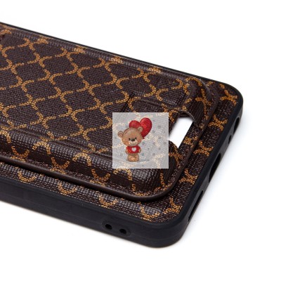 Чехол-накладка для Tecno Pop 8 (кофейный) - SM022 c картхолдером Чехол-накладка для Tecno Pop 8 (кофейный) - SM022 c картхолдером