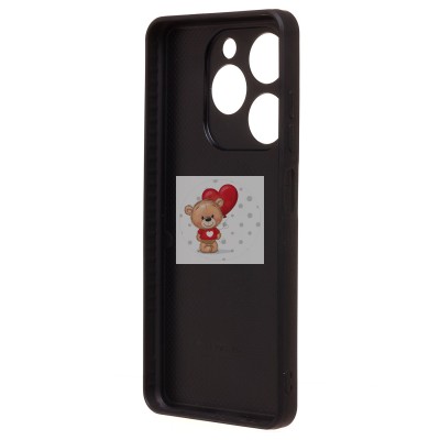 Чехол-накладка для Tecno Pop 8 (белый) - SM022 c картхолдером