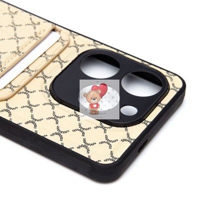 Чехол-накладка для Tecno Pop 8 (белый) - SM022 c картхолдером