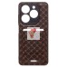 Чехол-накладка для Tecno Spark 20/Spark 20C (кофейный) - SM022 c картхолдером