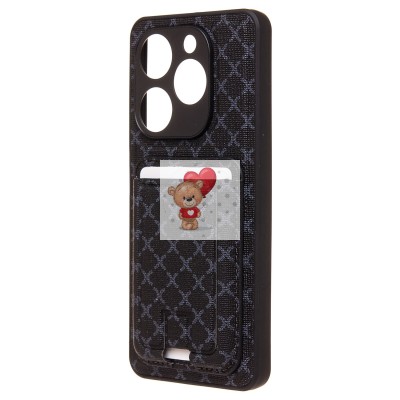 Чехол-накладка для Tecno Spark Go 2024 (черный) - SM022 c картхолдером