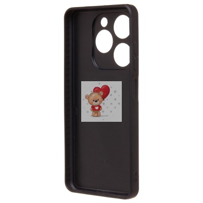 Чехол-накладка для Tecno Spark Go 2024 (черный) - SM022 c картхолдером