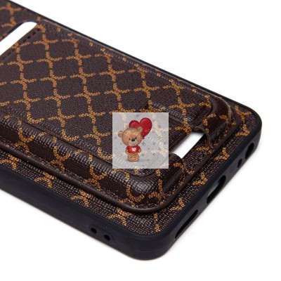 Чехол-накладка для Tecno Spark Go 2024 (кофейный) - SM022 c картхолдером