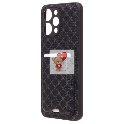 Чехол-накладка для Xiaomi Redmi 12 4G (черный) - SM022 c картхолдером