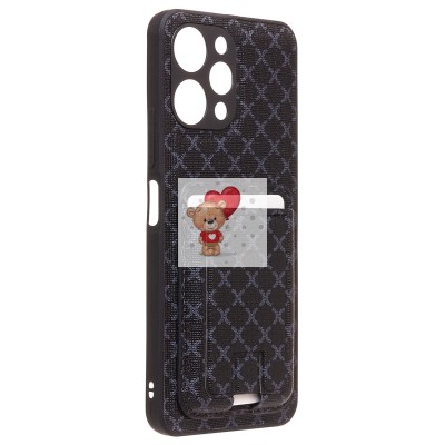 Чехол-накладка для Xiaomi Redmi 12 4G (черный) - SM022 c картхолдером