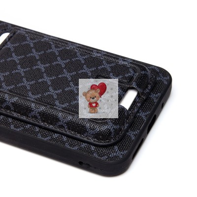 Чехол-накладка для Xiaomi Redmi 12 4G (черный) - SM022 c картхолдером