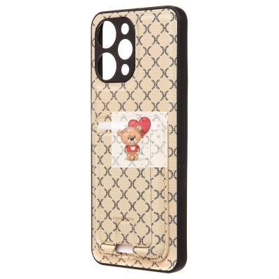 Чехол-накладка для Xiaomi Redmi 12 4G (белый) - SM022 c картхолдером