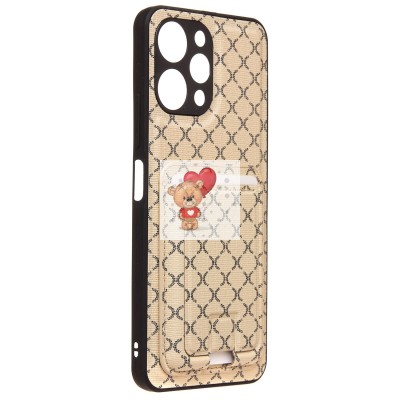 Чехол-накладка для Xiaomi Redmi 12 4G (белый) - SM022 c картхолдером