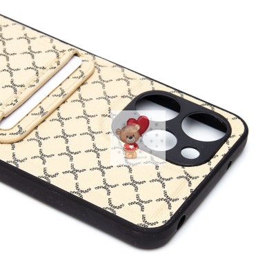 Чехол-накладка для Xiaomi Redmi 12 4G (белый) - SM022 c картхолдером