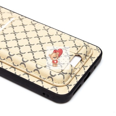 Чехол-накладка для Xiaomi Redmi 12 4G (белый) - SM022 c картхолдером