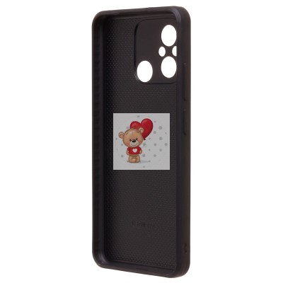 Чехол-накладка для Xiaomi Redmi 12C (черный) - SM022 c картхолдером