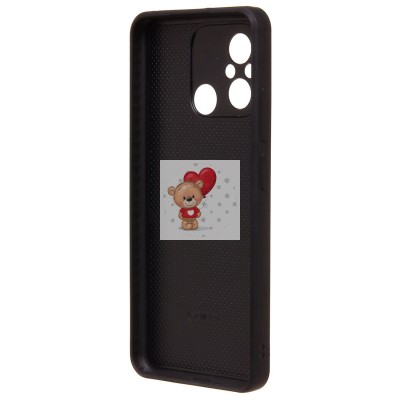 Чехол-накладка для Xiaomi Redmi 12C (кофейный) - SM022 c картхолдером