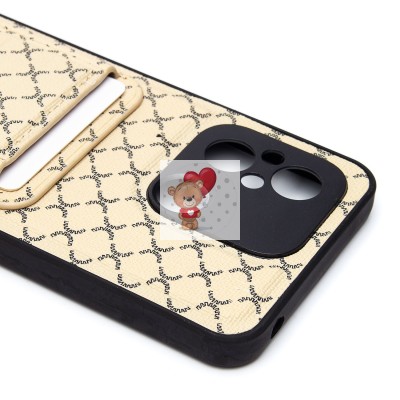 Чехол-накладка для Xiaomi Redmi 12C (белый) - SM022 c картхолдером